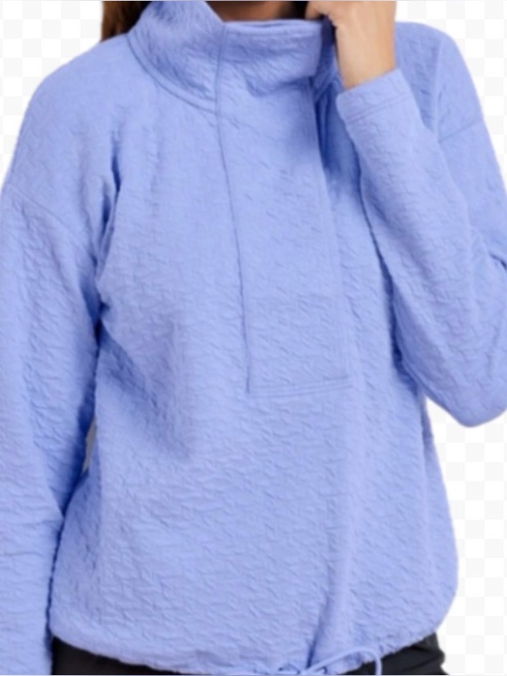 Talbots Light Lavender Textured Bomber Pullover